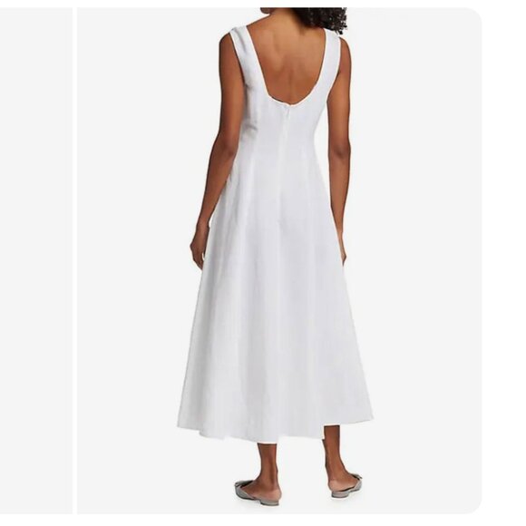 Vince Scoop Neck Tank Midi Dress Off-White (NWT - Size Medium) - Picture 3 of 6